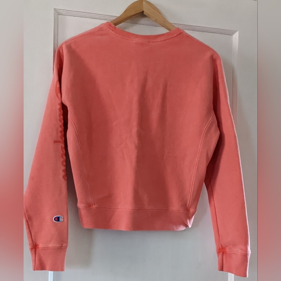 Champion Coral Crew Neck Cotton Blend Pullover Sweater. Size Small - Picture 3 of 10